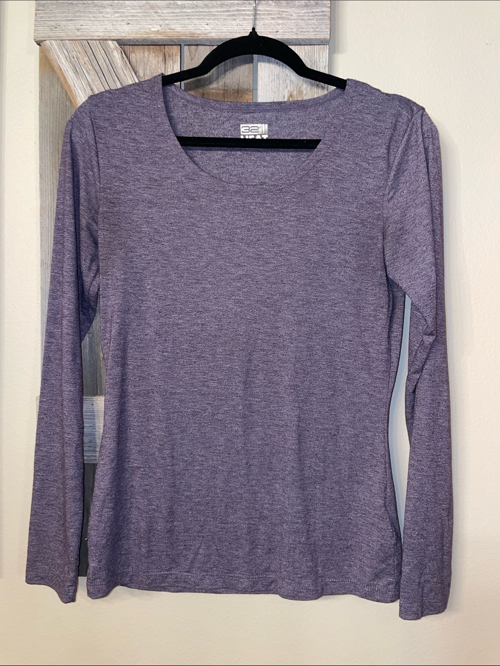 32 Degrees Purple Long Sleeve Scoop Neck Tee